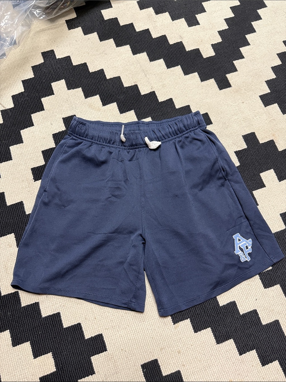 abercrombie kids Navy Blue Athletic Shorts with Logo